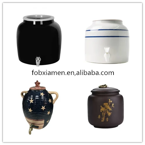 Direct Factory Custom Handmade Gift Ceramic Home Decor Drinking Dispenser Porcelain Black Bulk Water Dispenser