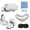 Blanco - Funda de silicona para vr oculus quest 2