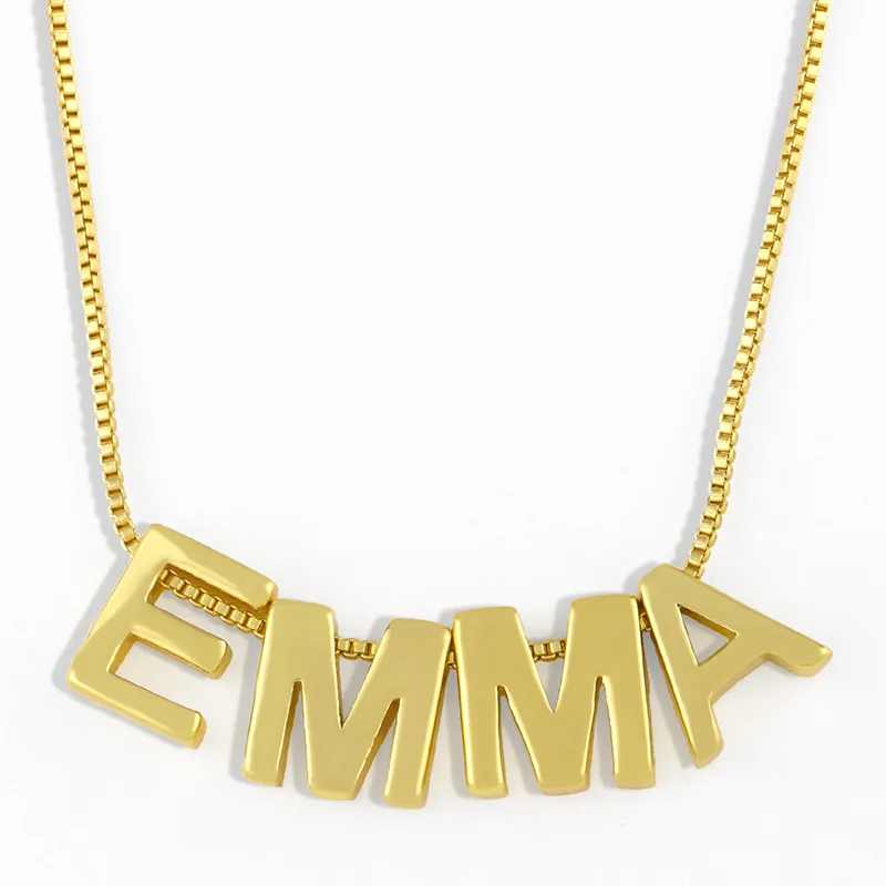 21 Fashion Initial Name Letter Necklace Chain Copper Necklace Jewelry Gold Pendant Necklace Buy Pendant Necklace Initial Necklace Letter Letter Necklace Product On Alibaba Com