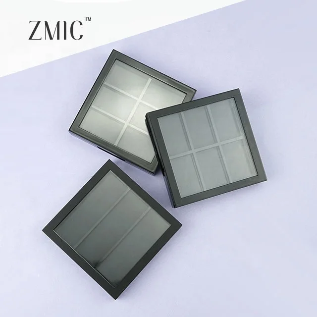 Free Sample Empty Eyeshadow Palette clear 6 Pan Eye Shadow Palette with logo Compact Powder Palette Wholesale Cosmetic Packaging