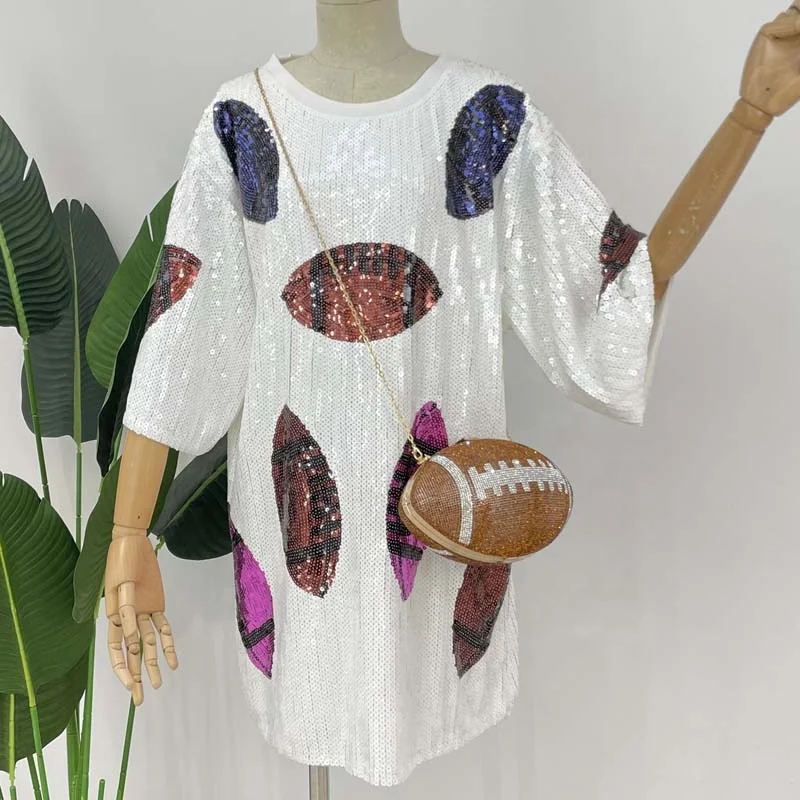Sequin Embroidered Loose Sports Dress For Women - Holiday Party Oem| Min Order 2 ct