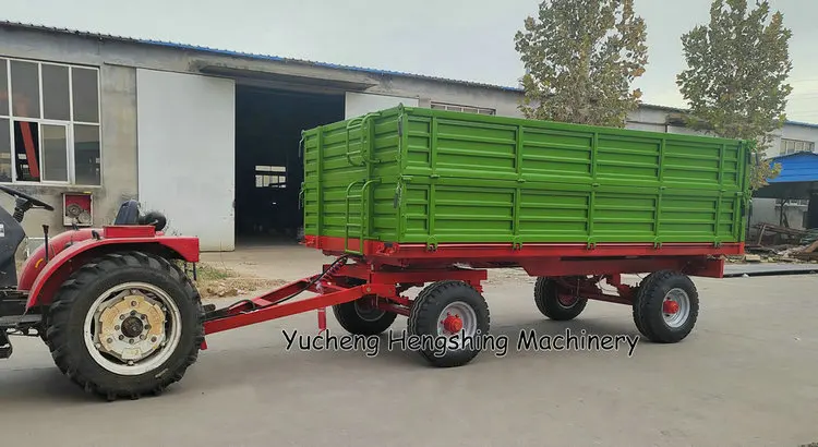 Agricultural 5 Ton Hydraulic Single Axle Dump Tipper Trailer Farm ...