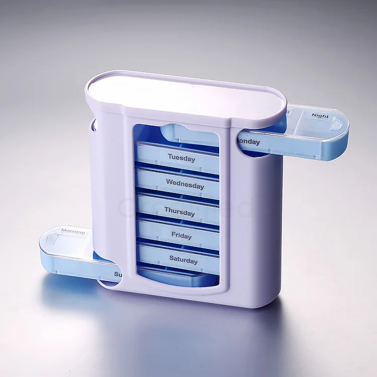Эко-дружественных медицины Путешествия Размер изготовленные на заказ пластиковые таблетки Организатор медицинский еженедельные коробки таблетки 7 дней