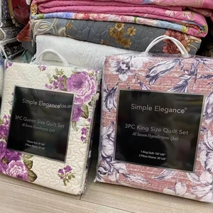 Factory Directory Cheap Price 3pcs Ultrasonic Bedspread Bedding Set Bedspread Set Quilted Bedspread