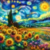 Pittura con diamanti quadrati blu