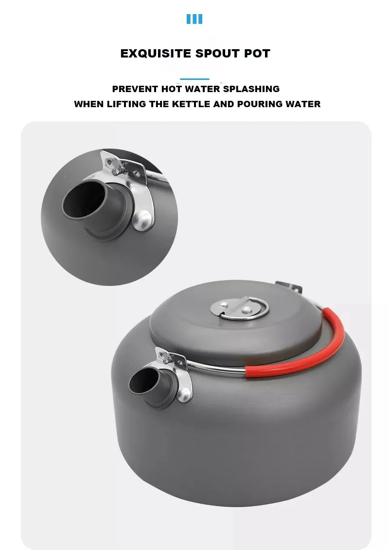 Laribon2022 Hot Models Outdoor Camping Picnic Fishing Teapot 1.4l Hot