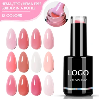 Private Label UV Nail Gel Supplies CCO HEMA/TPO/HPMA Free Base Coat Gel Builder in 7ml and 15ml Bottles
