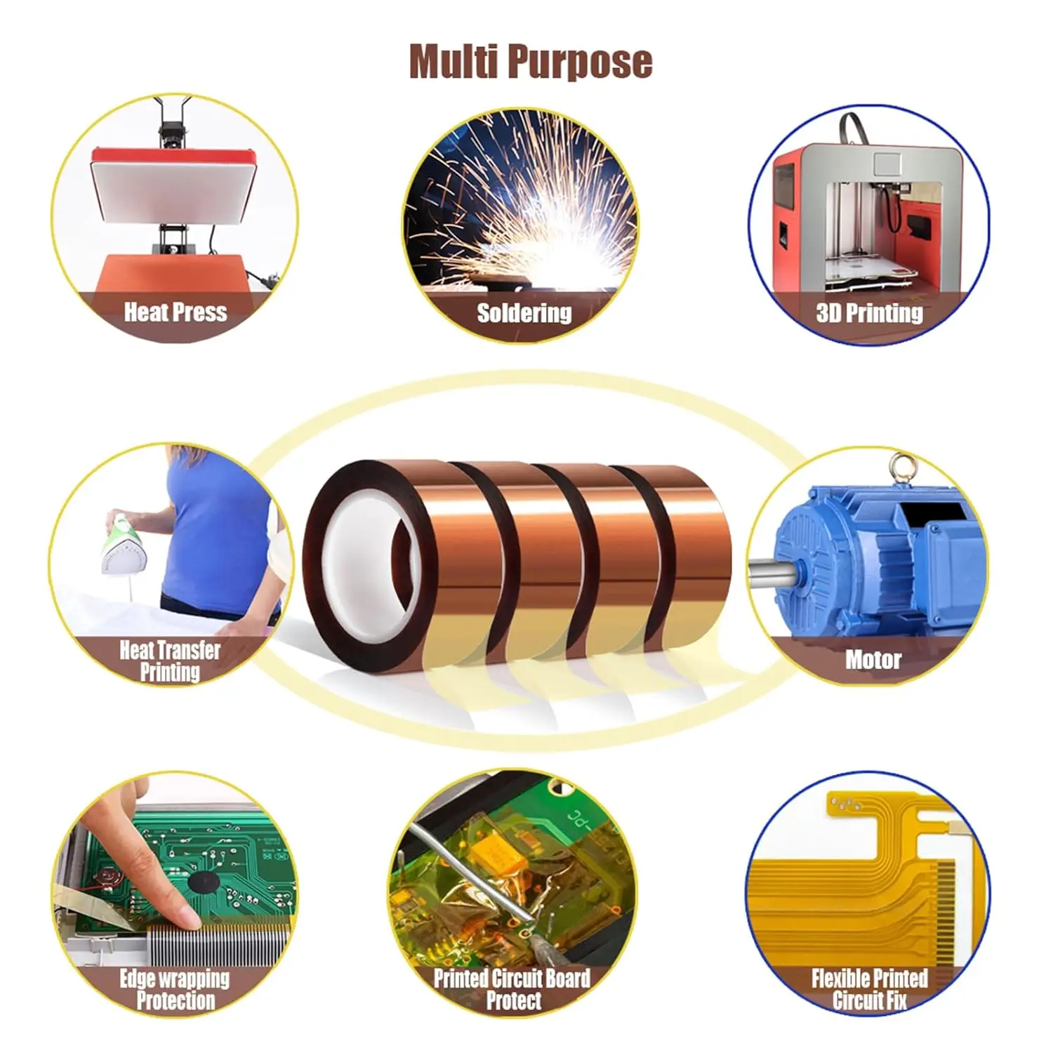 Heat Tape High Temperature Tape Polyimide BGA Thermal Insulation