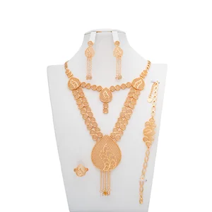 Artificial Jewellery Womens Accessories Set Jewelry for Women Gold Plate Jewelry Set