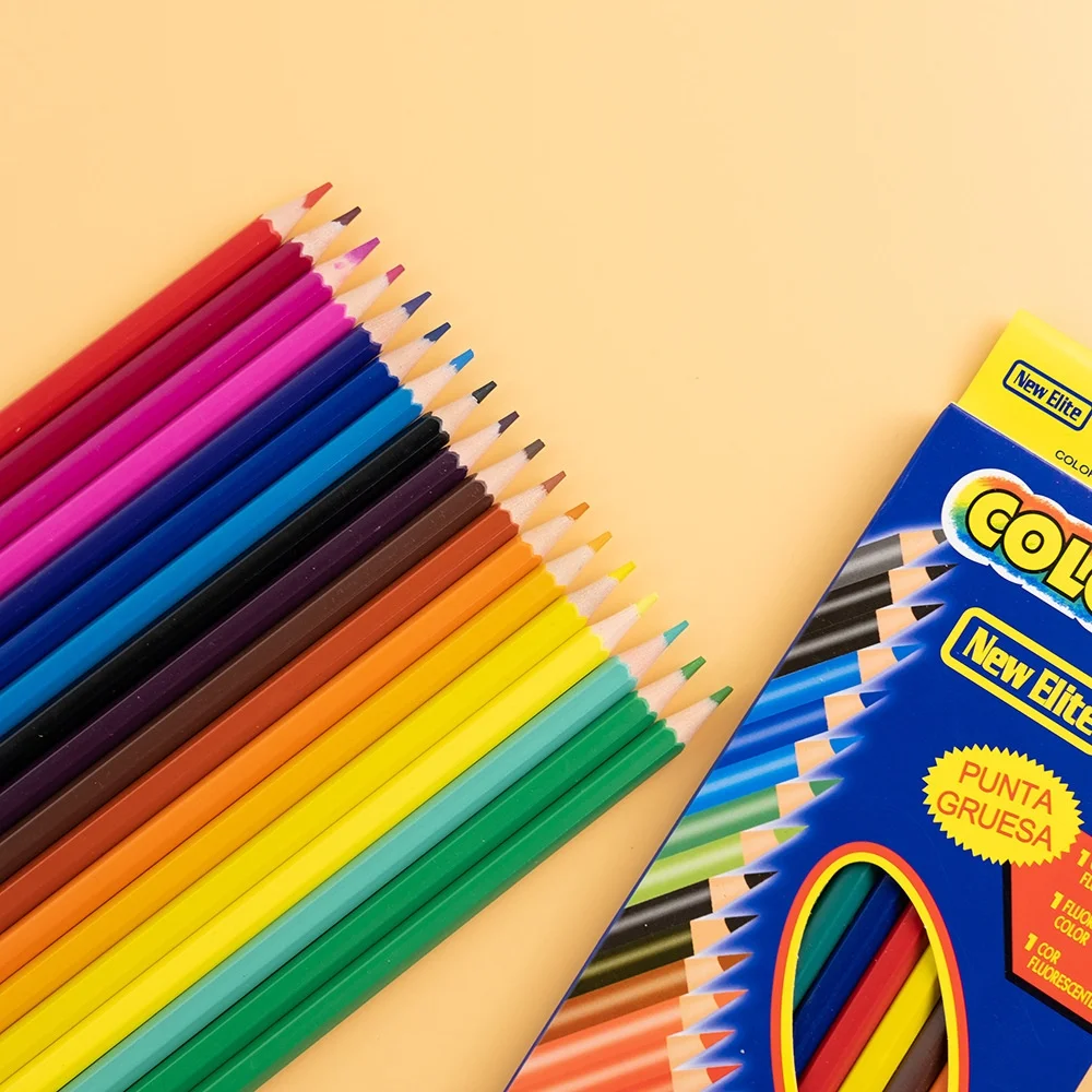 U+ UP-CP12H Farbige, wasserlösliche Holzstifte für Kinder, geeignet für Schule und Unterricht_voghion.com
