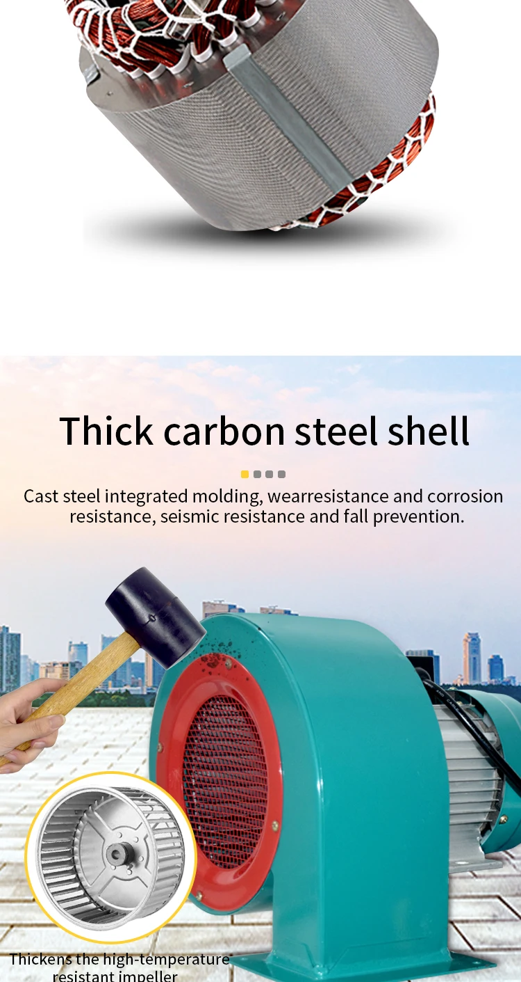 Df 250w Multiwing Centrifugal Fan Low Noise Industrial Chimney