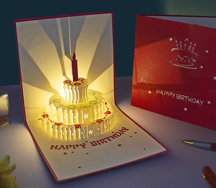 3D Happy Birthday Cards - Pop up with Music & Light