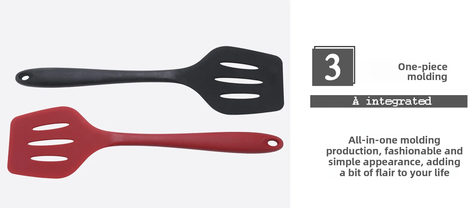 High-Temperature Resistant Silicone Slotted Spatula Non-Stick Kitchen Utensil for Frying Baking Pastry Special Tool for Baking manufacture