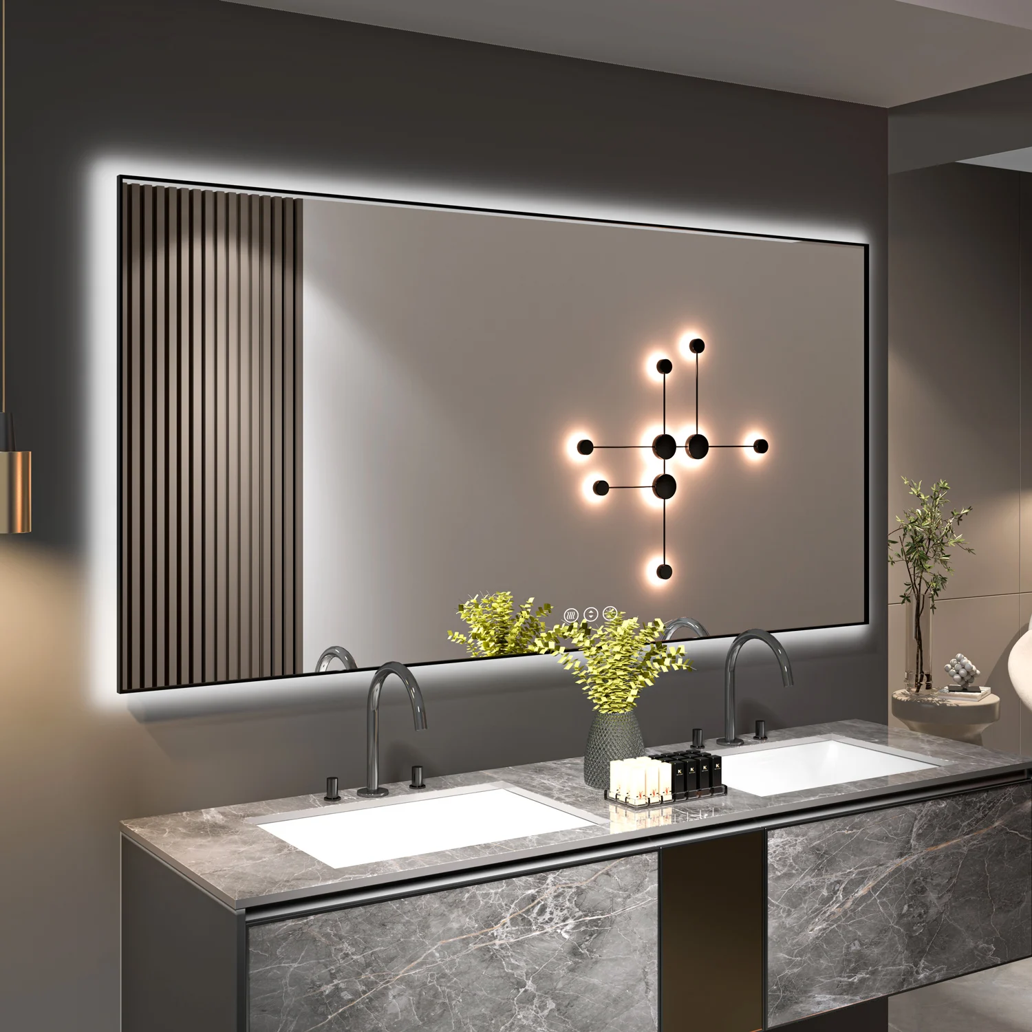 Backlit Lighted Led Bathroom Mirror Waterproof Lighted Bathroom Wall