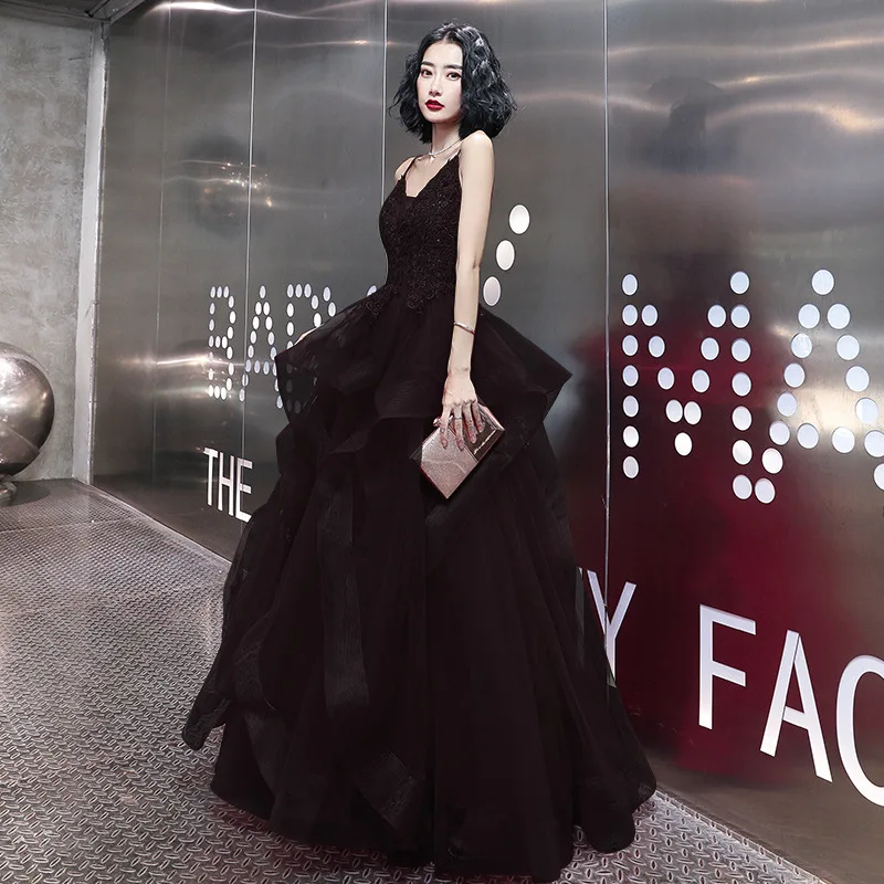 black dress for anniversary party Cardi B Black Lace 2024 Oscars After Party Dress