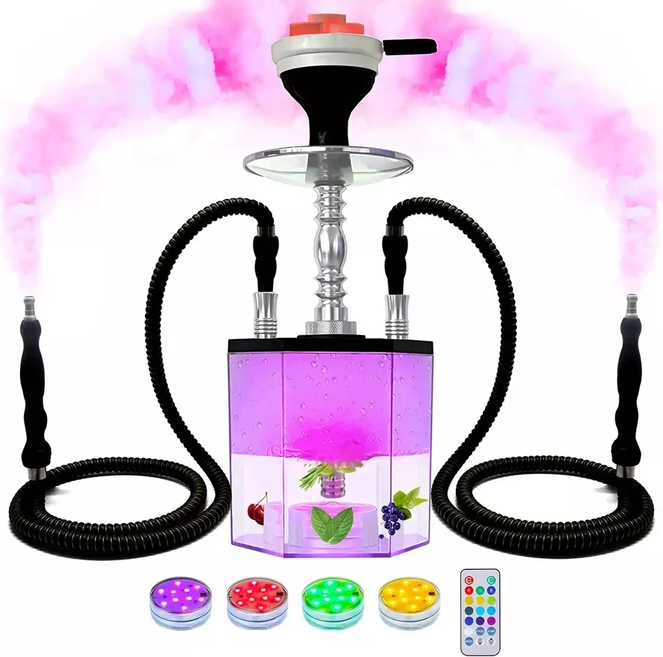 2023 New Style Custom Puff Smoke Led Rgb Cheap Price Shisha Portable