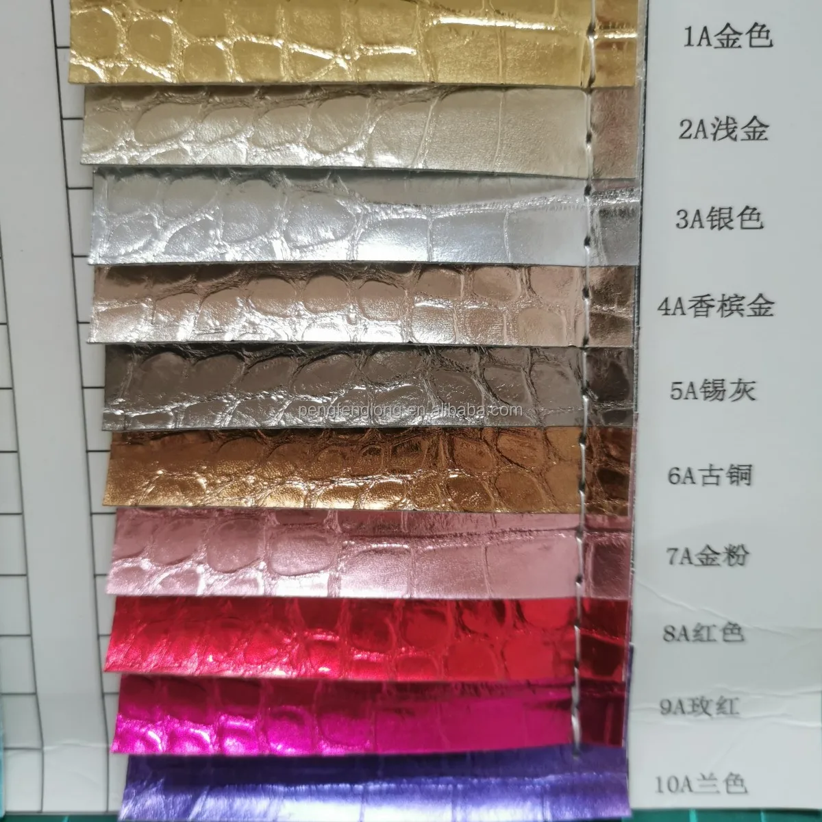 Crocodile Texture Synthetic Pvc Leather Pfd3010 Durable Use For Bag Box ...