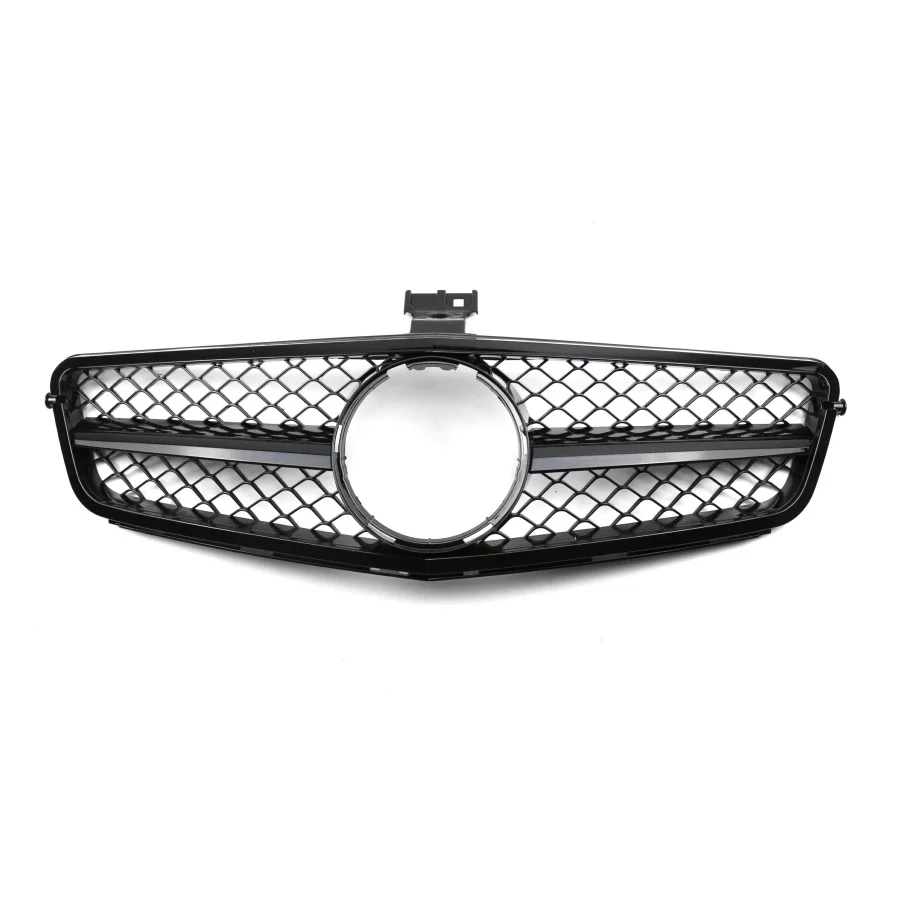 product tiypeor car front bumper grille chrome plated matte black amg front grille for mercedes benz w204 2007 2014 models-4