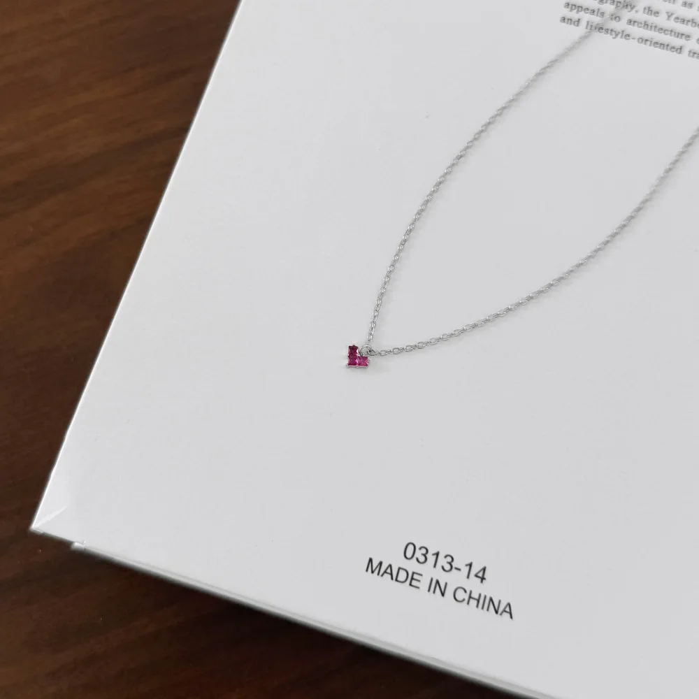 KAKODIY Tiny Design Exquisite 925 Sterling Silver Chain 5A Cubic Zirconia Gemstone Heart Shape Pendant Necklace Daily Gift detail 6