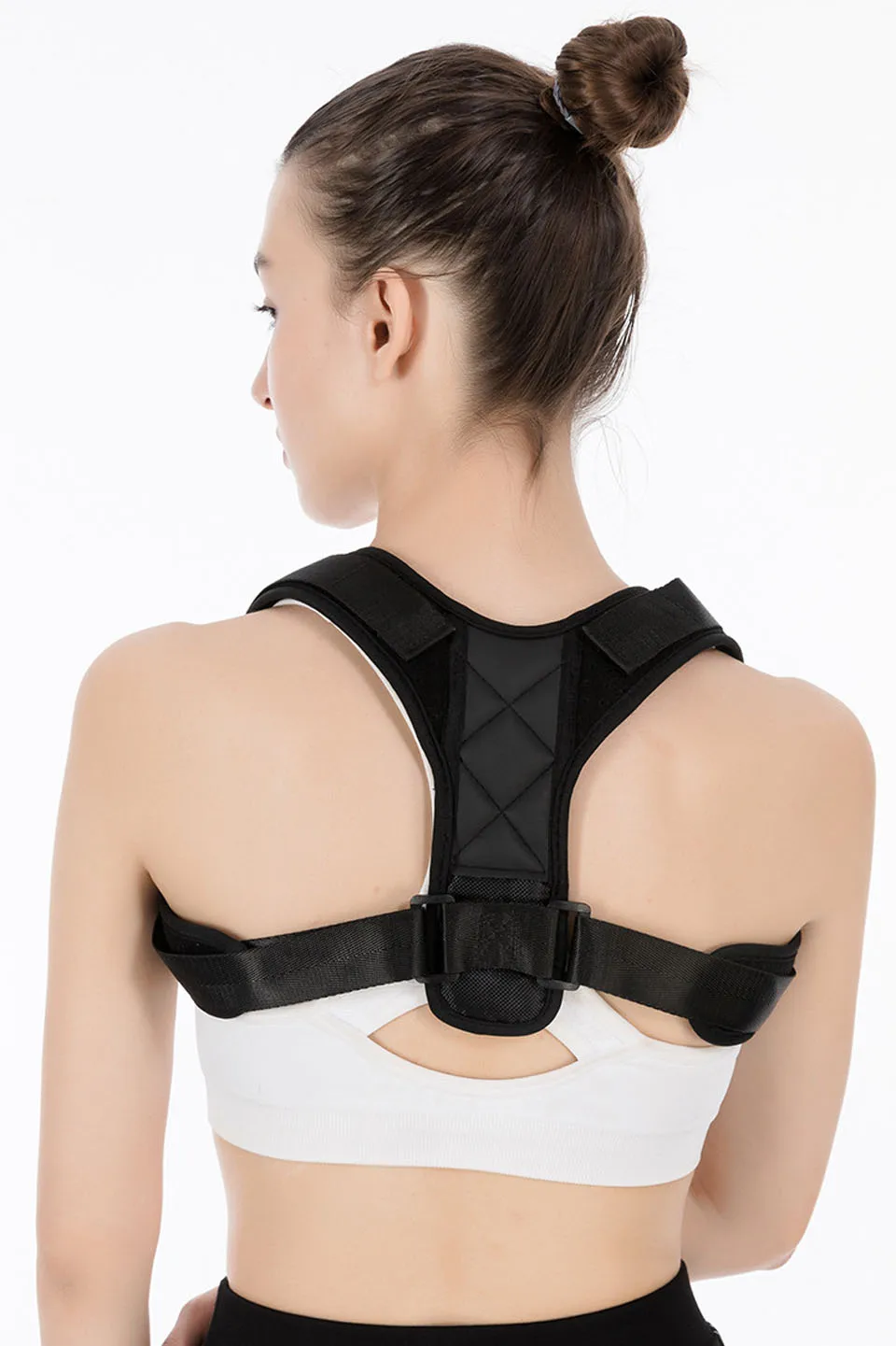 健身配件矫正带锁骨支撑背部矫直器肩部支具背部支撑姿势矫正器