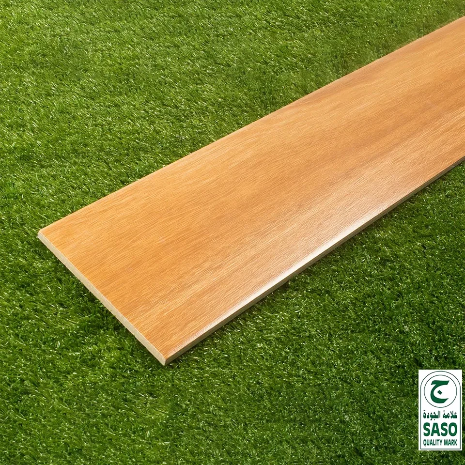 Foshan Anti slip Kajaria Rustic Ceramic Wood Finish Tiles