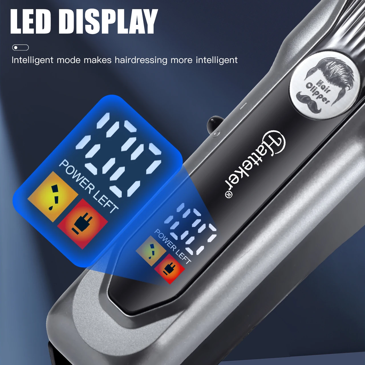 Cortadora de pelo profesional Hatteker, cortadora de barba eléctrica para  hombres, máquina de Kit DE ASEO USB