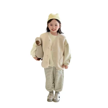 Children's clothing girls' 2024 Autumn and Winter new children's vest baby clothes