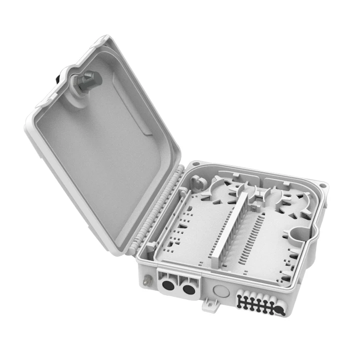 Outdoor 12pcs FTTH Drop Cable Port 1*8 PLC Splitter Telecommunication Box Closure 12 port FTTH Box