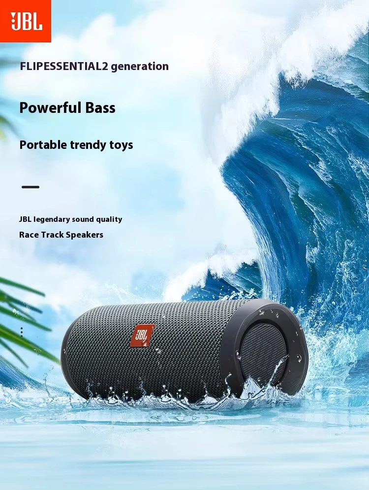 J B L FLIP ESSENTIAL 2 Second Generation Bluetooth Speaker Outdoor Portable Speaker IPX-7 Waterproof Design