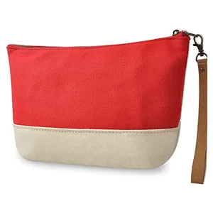 Women Eco Friendly Women Cotton Small Makeup Pouch Blank Canvas Cosmetic Bag