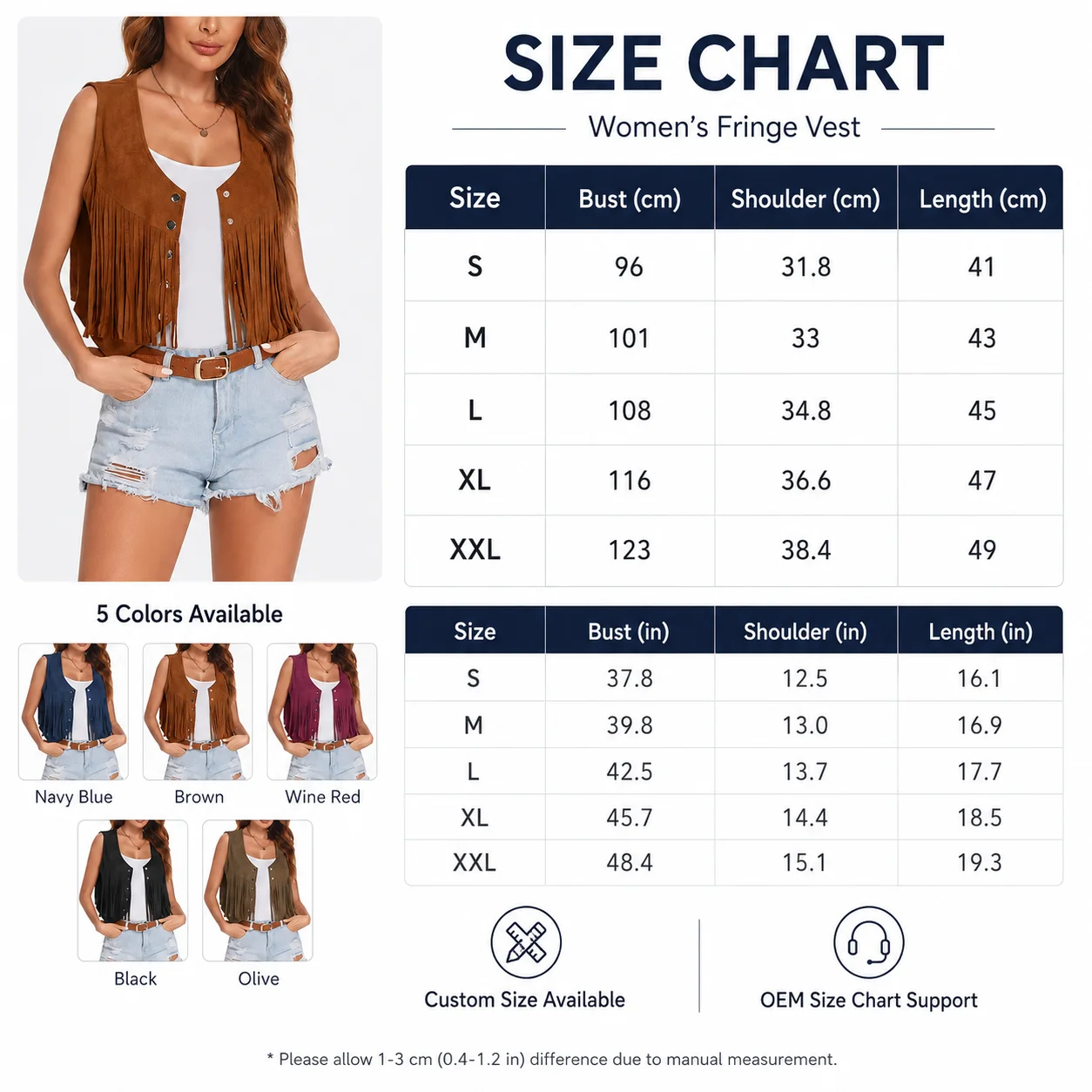 2024 Custom Women's Suede Fringe Trim Sleeveless Short Tank Top Casual Stand Collar Quick Dry Eco-Friendly Sports Vest