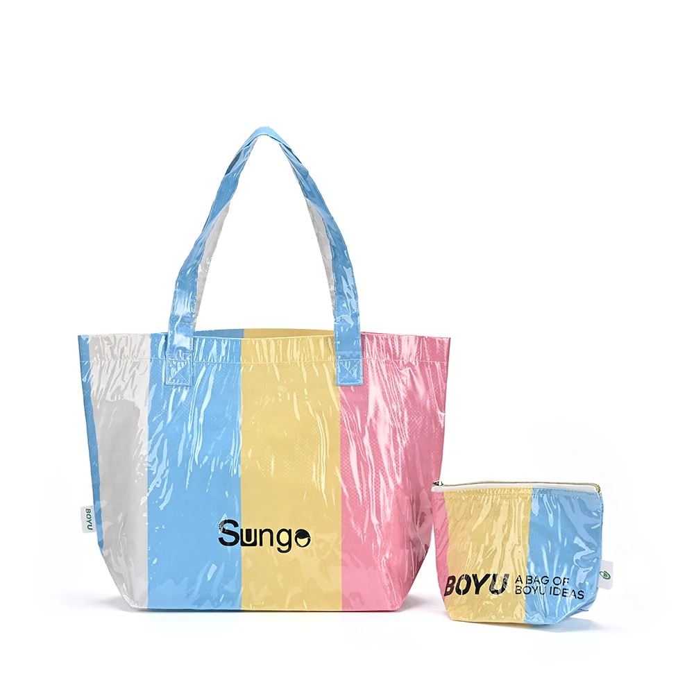 Chinese Classic Red White Blue Color Shopping Tote Handbags Female Woven Bags With Handle Women's Tote Bags Handbag manufacture