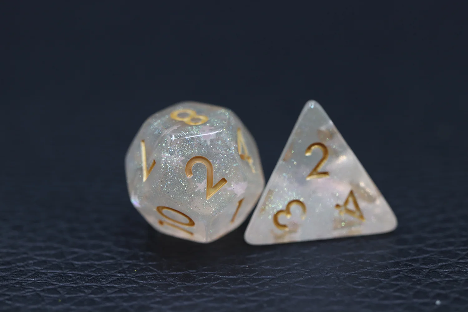 7-Pack 20-Sided Polyhedral Clear Resin Dice Set Low MOQ D20 for DND RPG Table Game factory