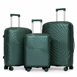 Factory Wholesale PP Suitcase Cheap New Four-piece Set 20" 24" 28" Lightweight Front Open Durable Anti-Theft Spinner Wheels TSA