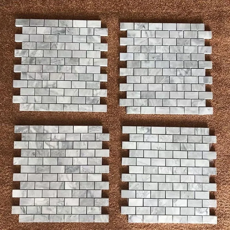 product factory direct cheap price carrara white marble stone mosaic tiles for interior bathroom wall-1