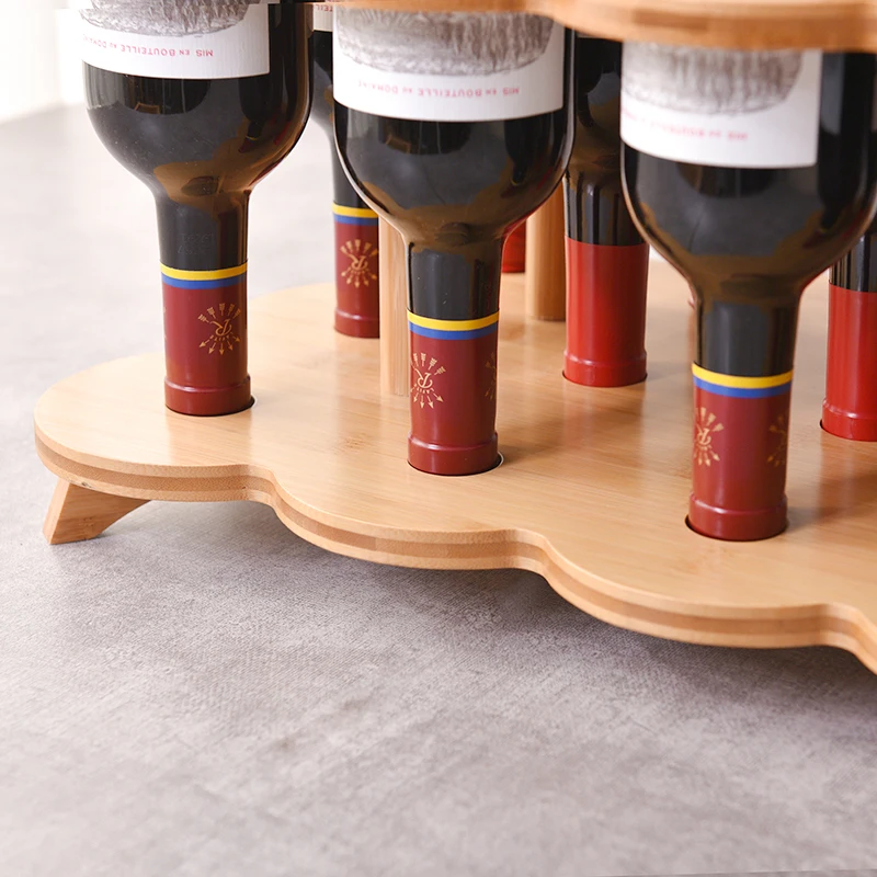 12&15 bottles home decorative hot selling Vertical wooden wine rack