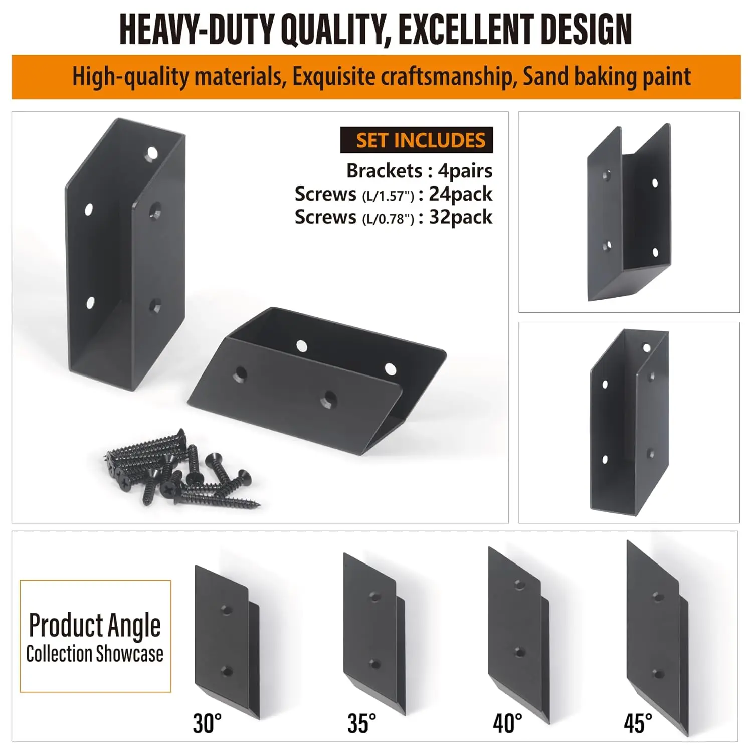 Galvanized Deck Railing Support Deck Railing Brackets - Durable Support for Wooden Fences