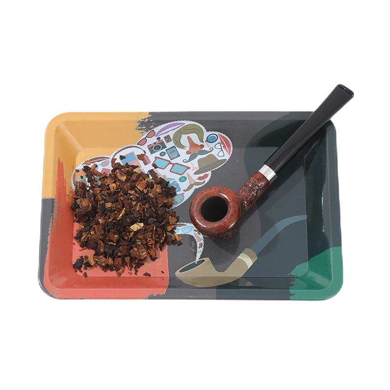 New Portable Rolling Tray Metal Cigarette Container Tray Smoking