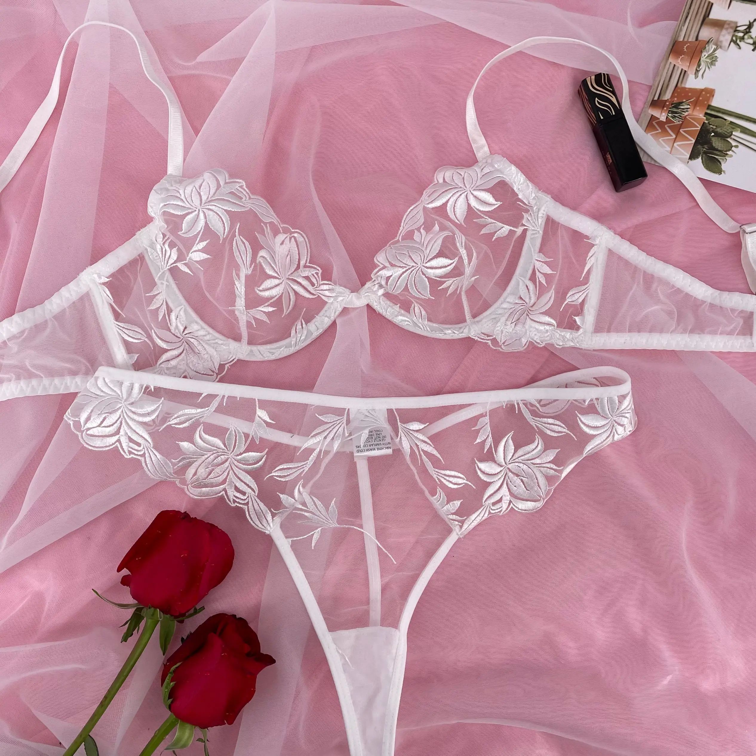 Mature Ladies Sexy Blue Lace Inner Wear Underwear Lingerie Nightwear