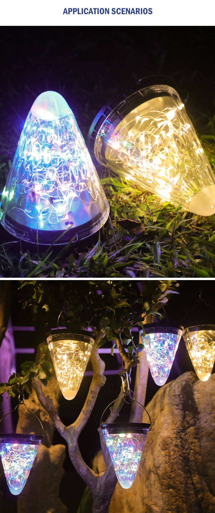 2023 Hot Sale Party Atmosphere Decoration Outdoor Ip65 Waterproof Smd Solar Led Holiday Light