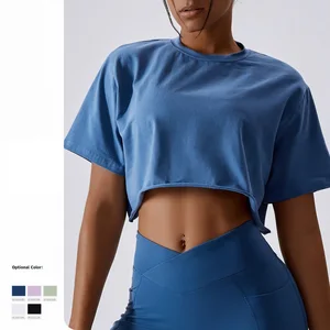 New Summer Plus Size Womens Clothing Cotton t Shirt Crop Top t Shirts for Women