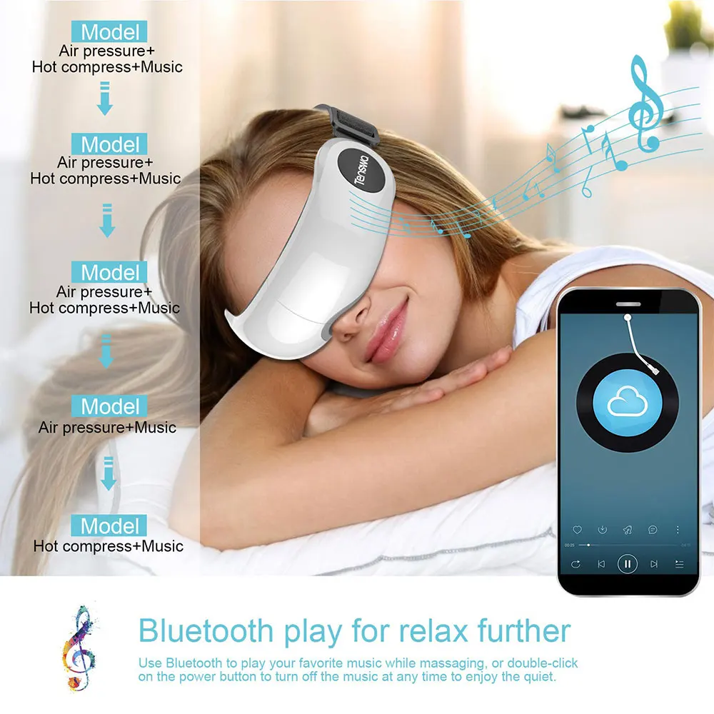 2022 Micro Vibration Mini Electric Rf Eye Beauty Massage Tool With Heat Eye Contour Massage Instrument Eyes Care Massager