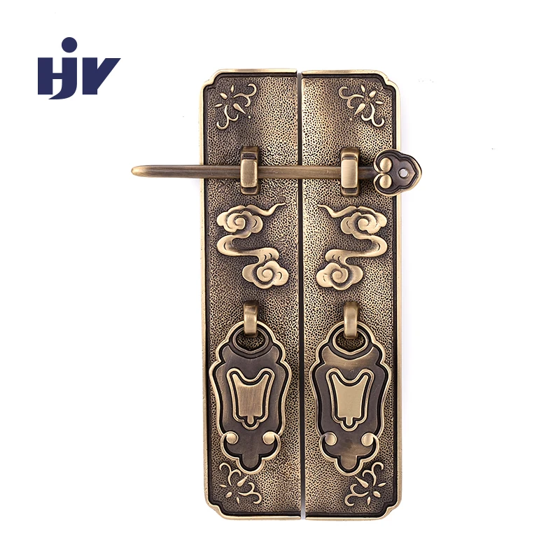 Retro Lock Kit Pull Handle Door Knock Chinese Old Style Decorative Furniture