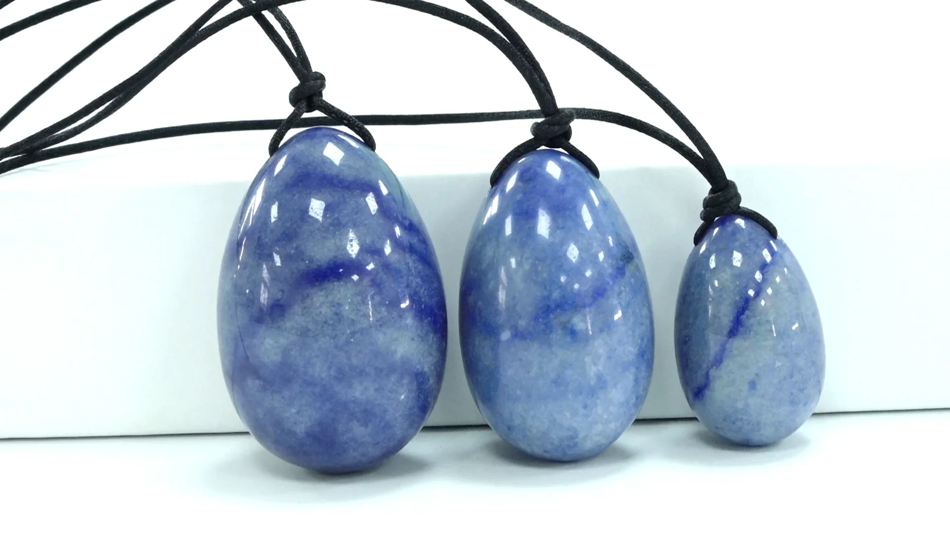 wholesale blue aventurine yoni eggs set for women vaginal kegel