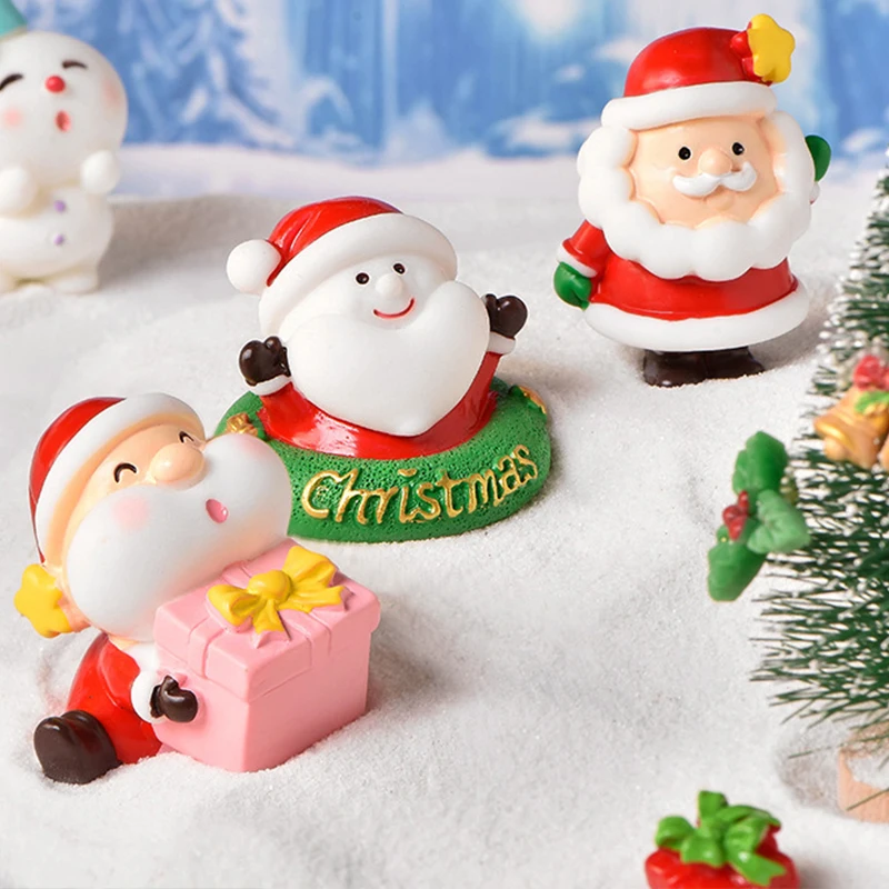 Micro Landscape 4 Pcs Christmas Miniature Ornaments 0.63x1.2