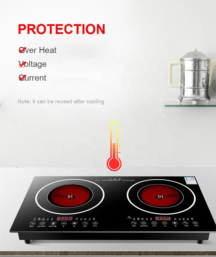 Best Sales Built in Cooktop with Booster Electric Stove Double Burner Induction Cooker OEM Stainless Steel