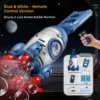 Rocket car bubble machine-remote control version-blue and white
