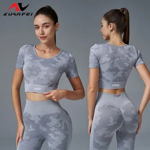 2026 Latest Custom Color Skinny Hot Tops Short Sleeves Fitness Active Gym Tops Women