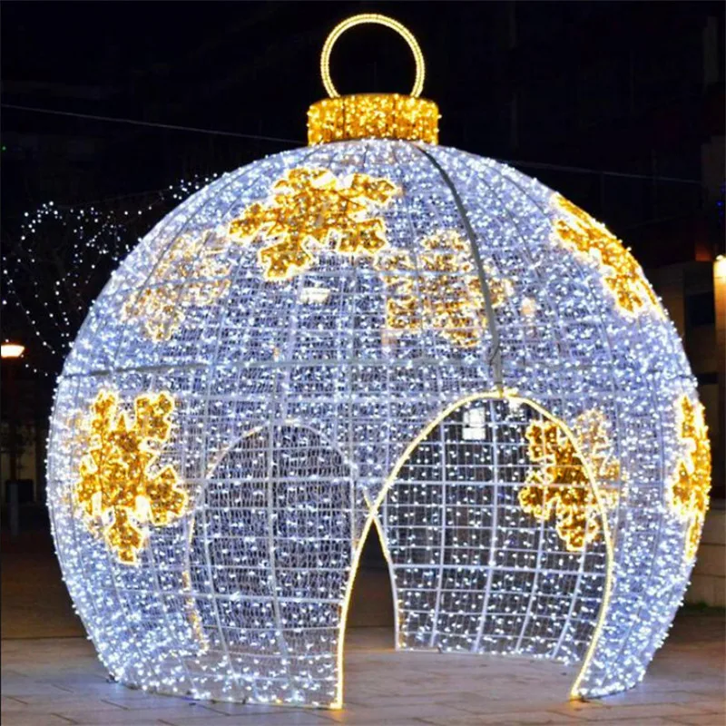 3d Bauble Walk Through Light Ball Street Commercial Plaza Decoration ...