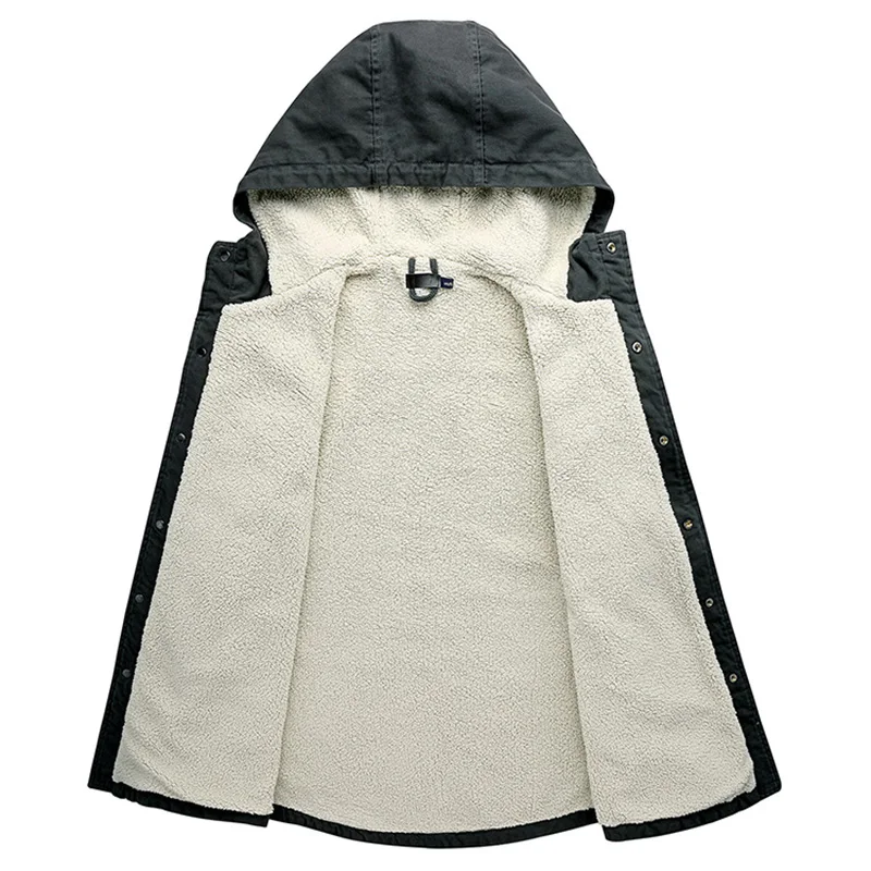Men's Winter Parka Jacket Warm Thicken Casual Fur Windbreaker_voghion.com